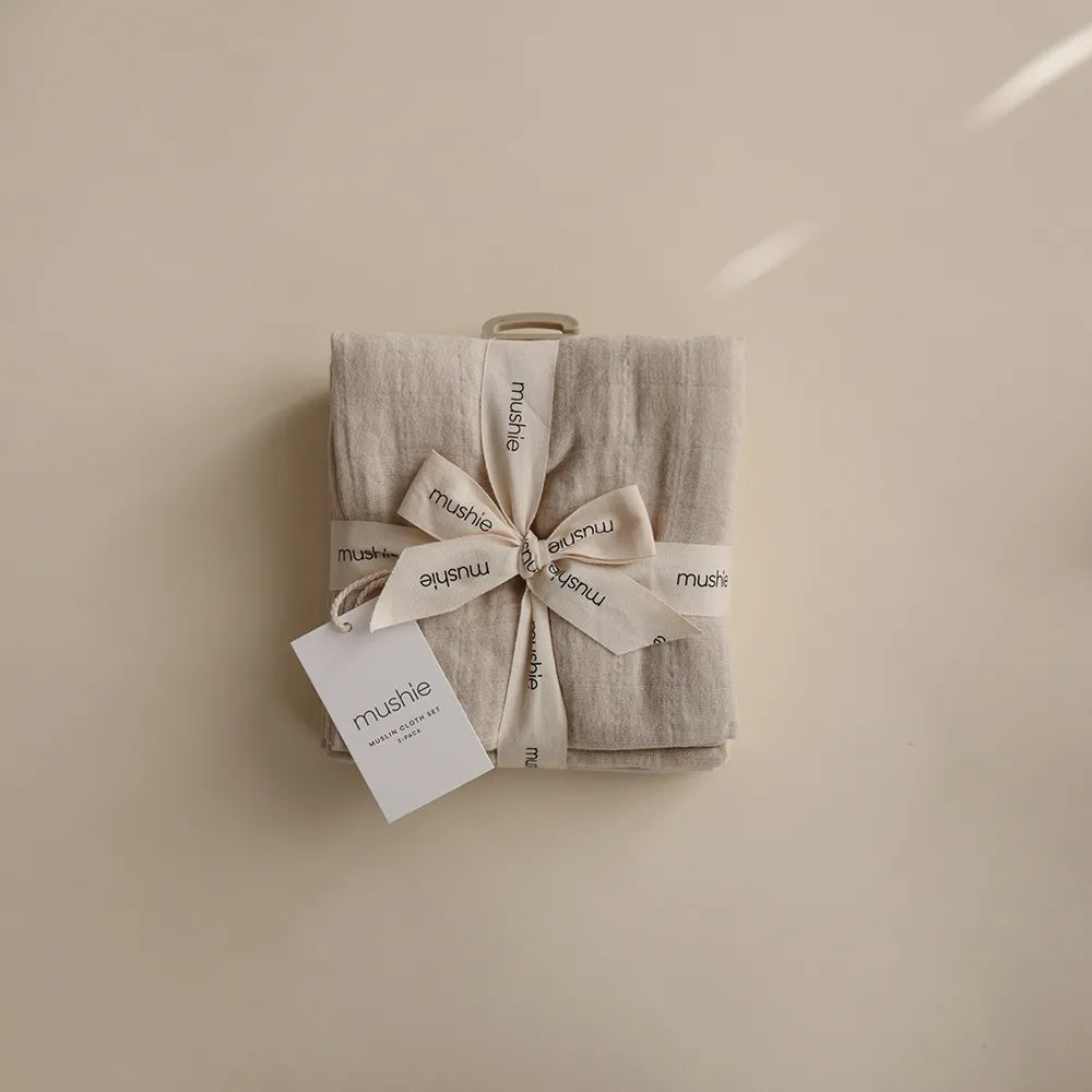 Mushie muslin stofbleer - 3-pak