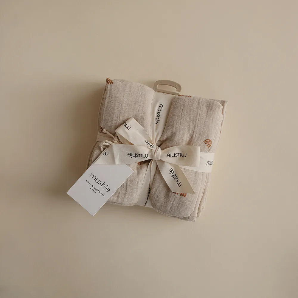 Mushie muslin stofbleer - 3-pak