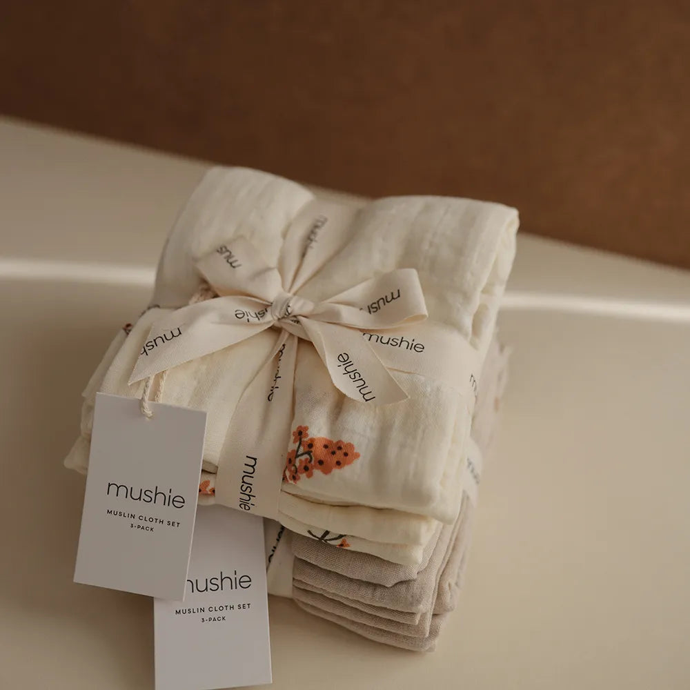 Mushie muslin stofbleer - 3-pak