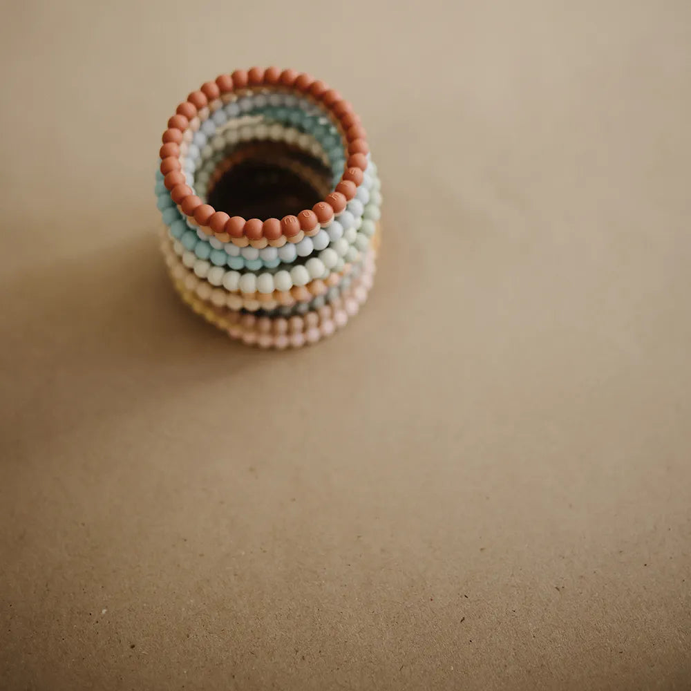 Mushie bideringe - Perlearmbånd - 3-pak