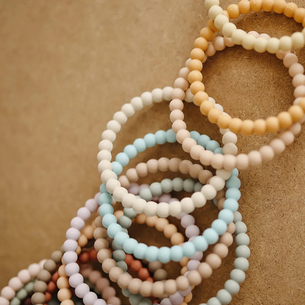 Mushie bideringe - Perlearmbånd - 3-pak