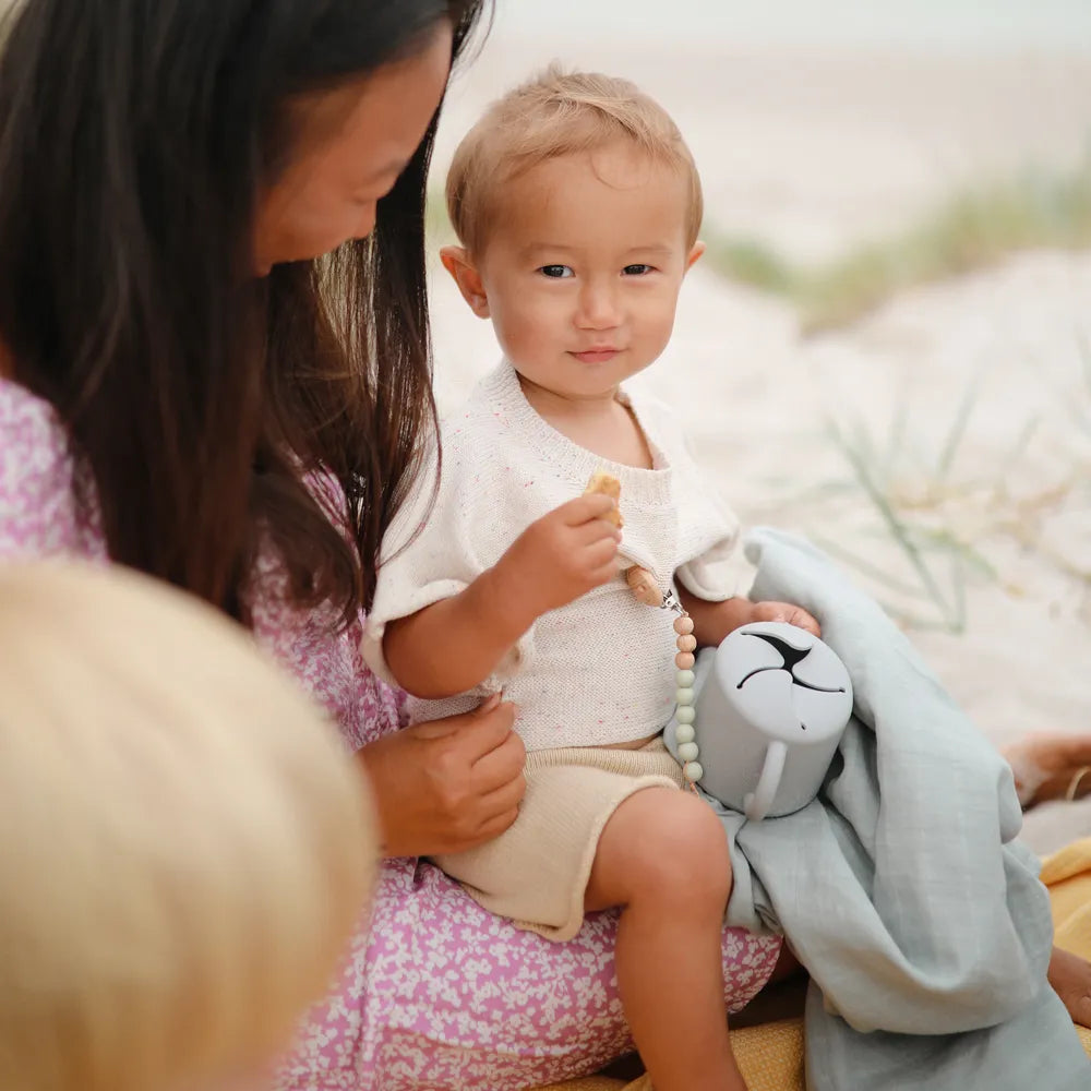 Mushie silikone snack kop