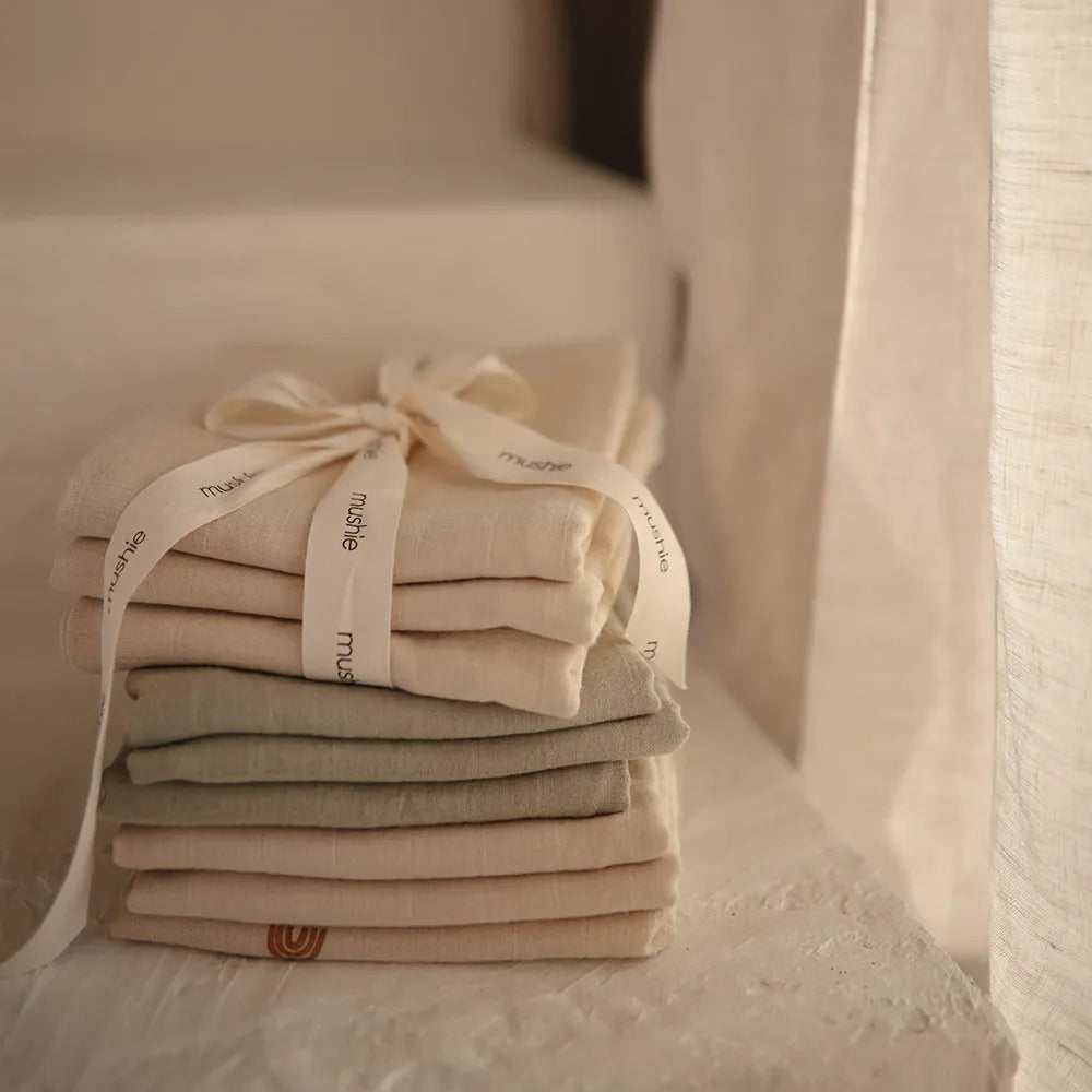 Mushie muslin stofbleer - 3-pak