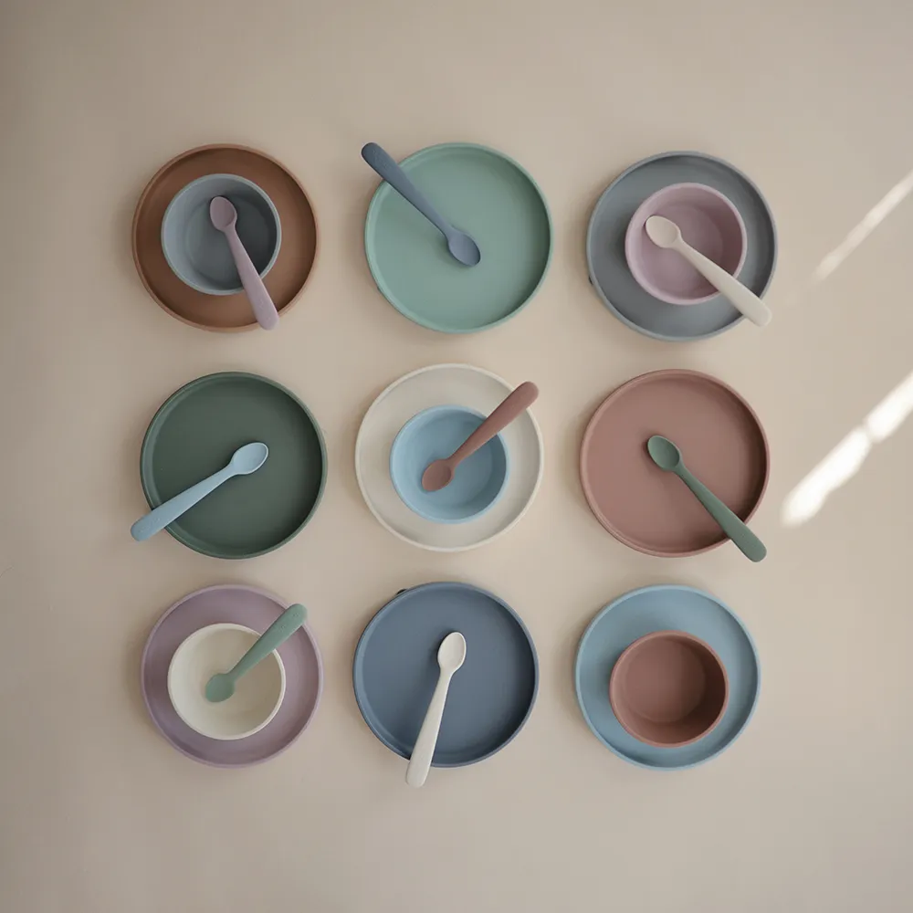 Mushie klassisk skridsikker tallerken