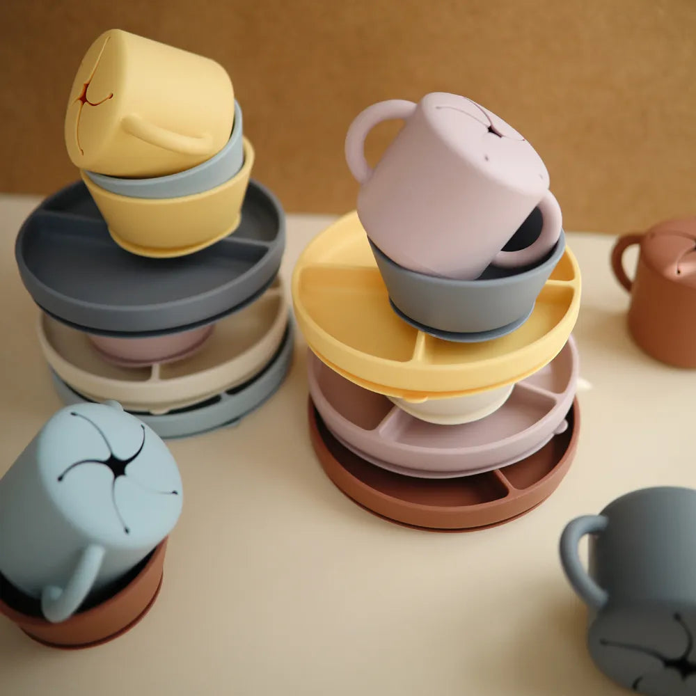 Mushie skridsikker tallerken - 3-delt