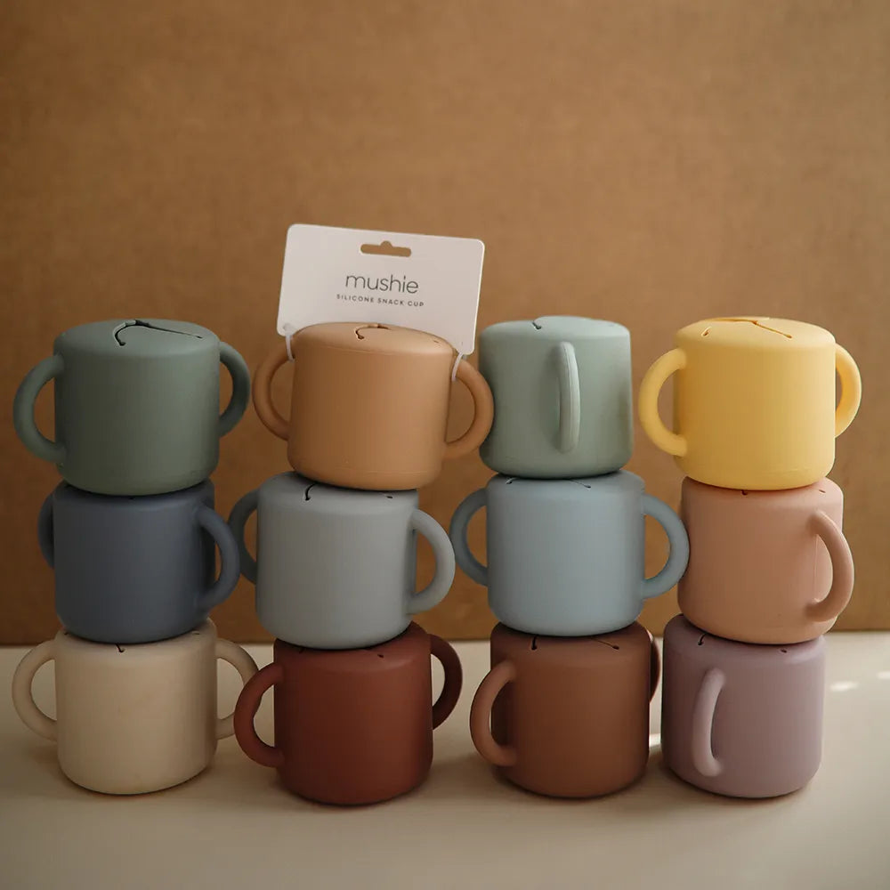 Mushie silikone snack kop