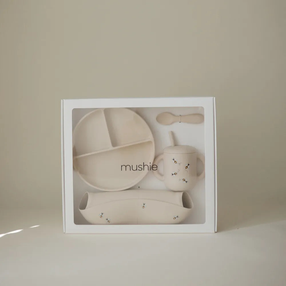 Mushie silikone spisesæt