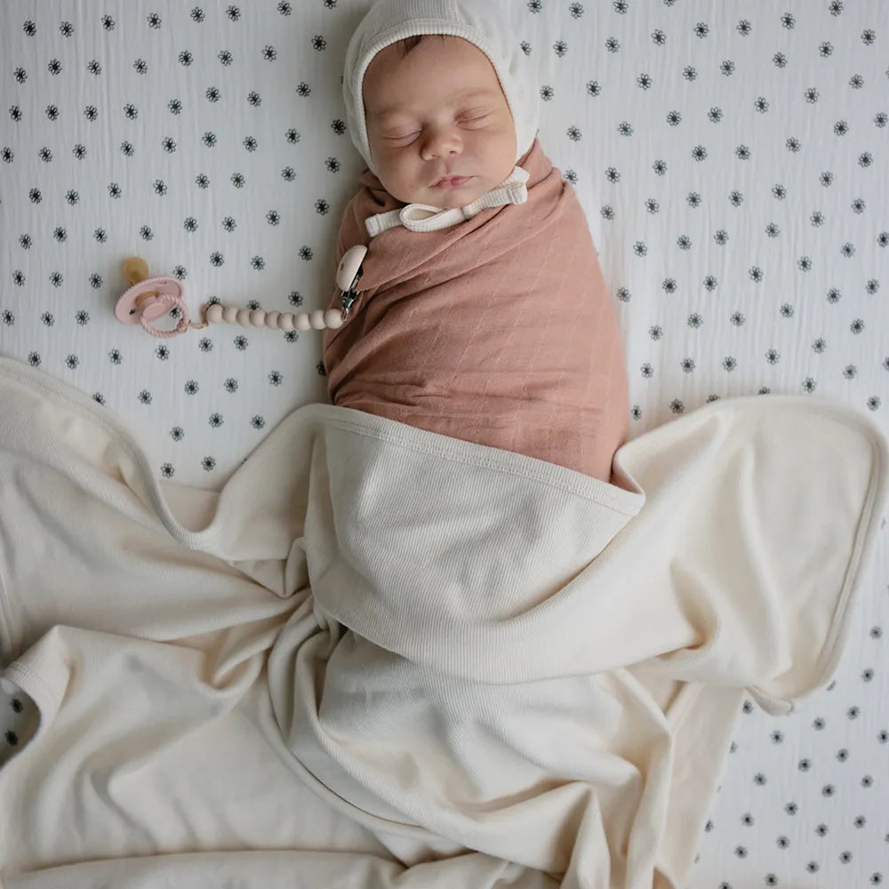 Mushie babytæppe i rib