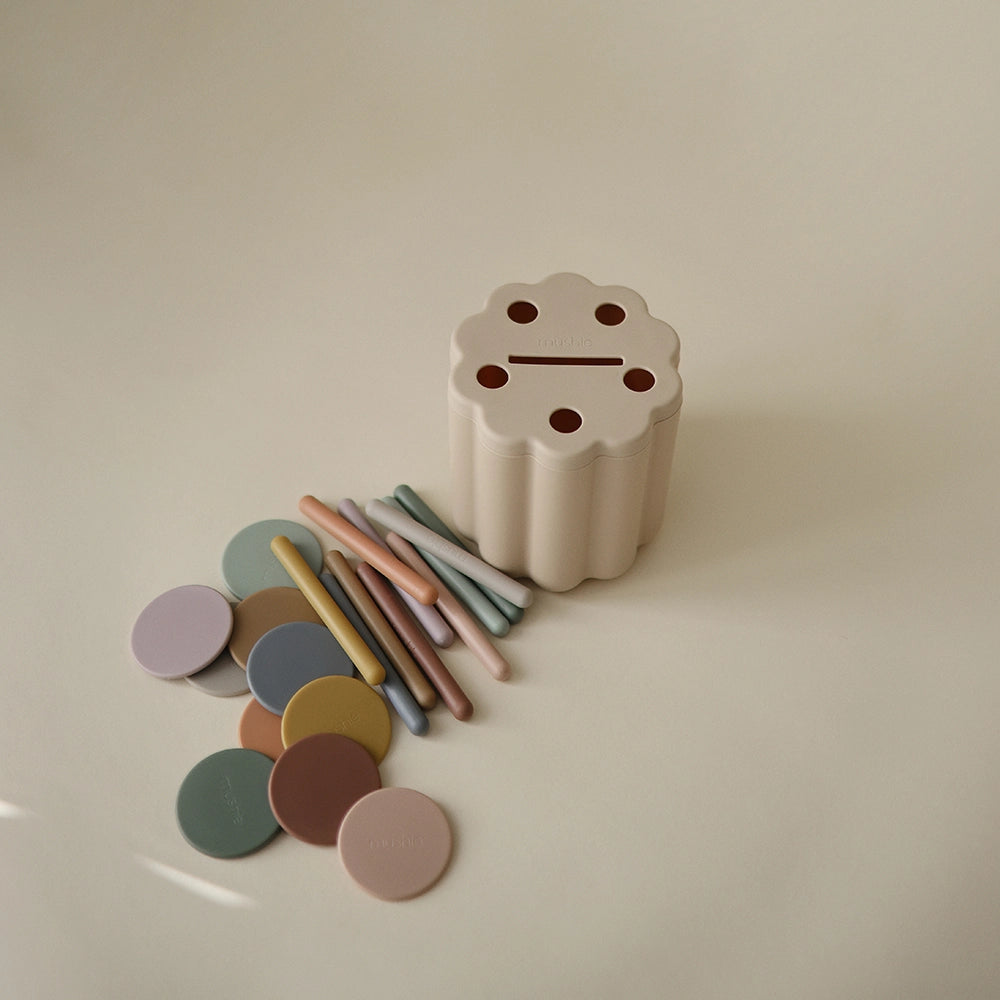 Mushie sorteringslegetøj - Coin & Tube