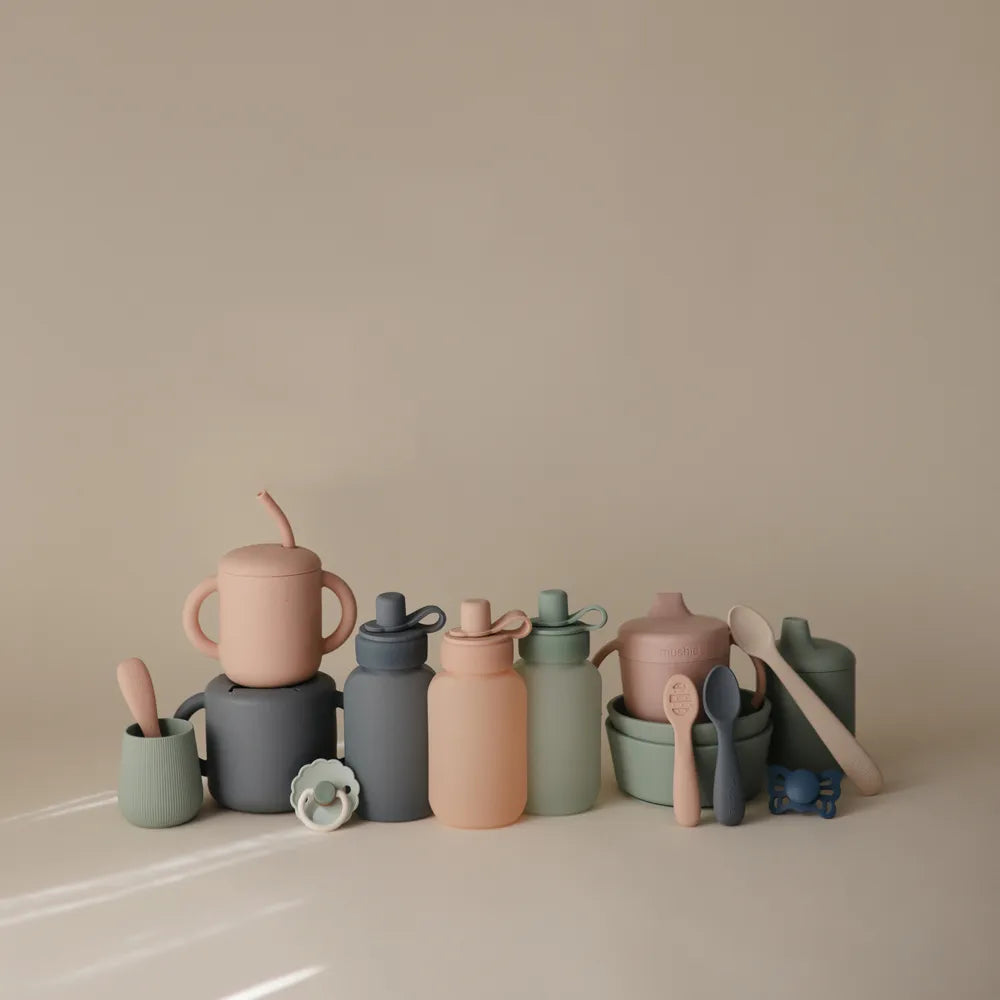 Mushie silikone puréposer - 2-pak