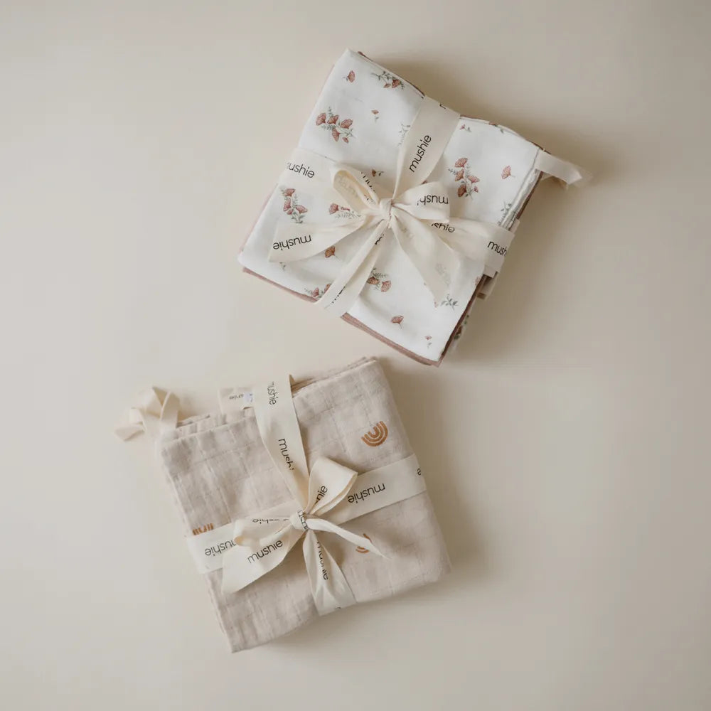 Mushie muslin vaskeklude - 5-pak