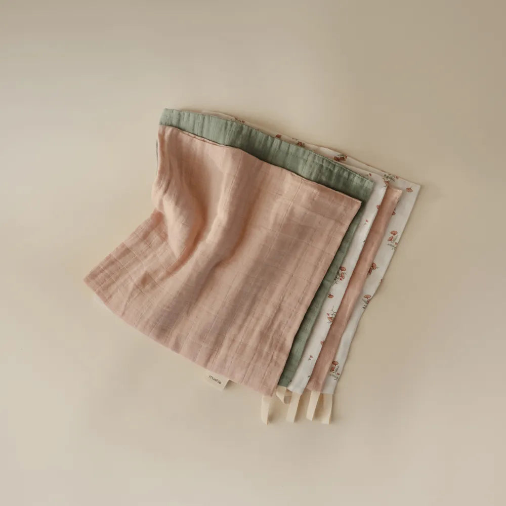 Mushie muslin vaskeklude - 5-pak