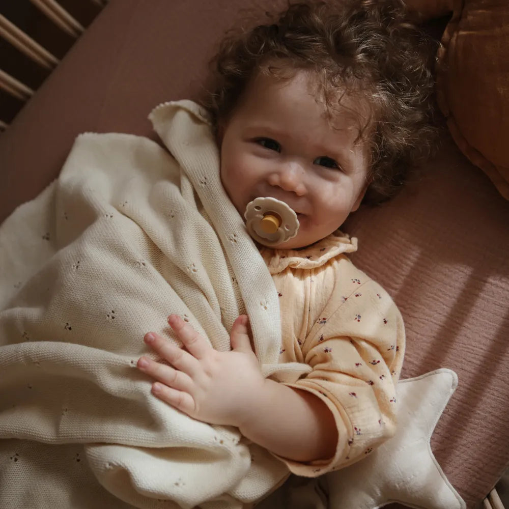 Mushie babytæppe - Pointelle