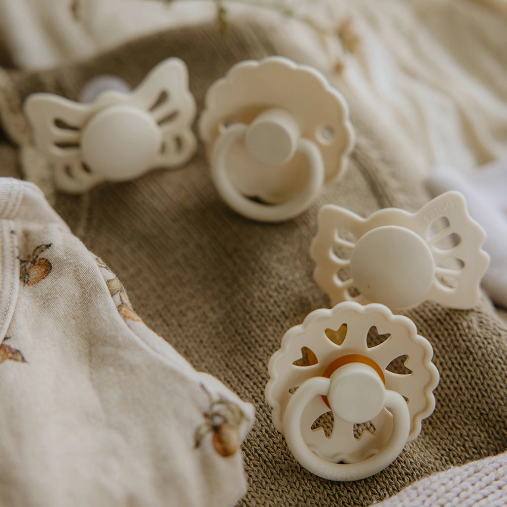 FRIGG Baby's First Pacifier - Floral Heart