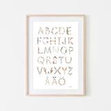 Mushie plakat - Svensk alfabet