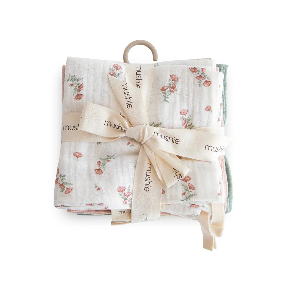 Mushie muslin vaskeklude - 5-pak