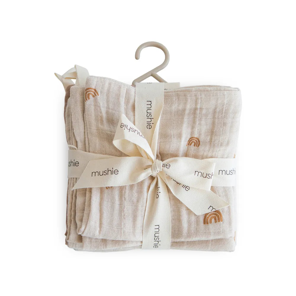 Mushie muslin vaskeklude - 5-pak