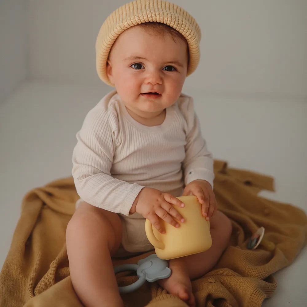 Mushie silikone snack kop