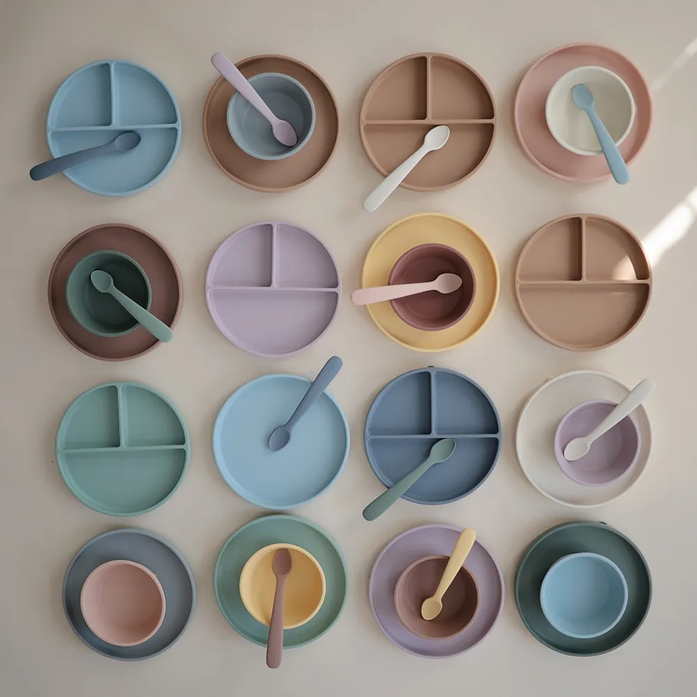 Mushie klassisk skridsikker tallerken