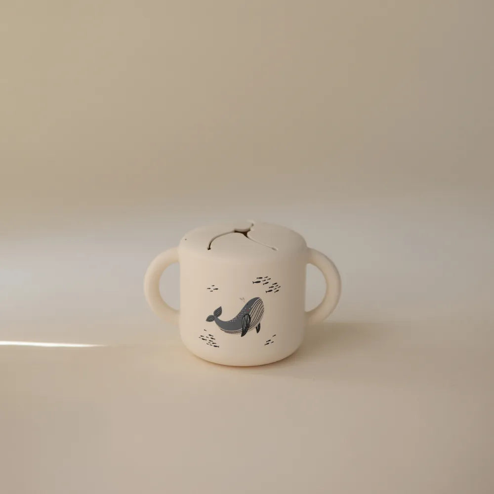 Mushie silikone snack kop