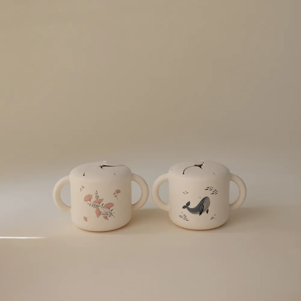 Mushie silikone snack kop