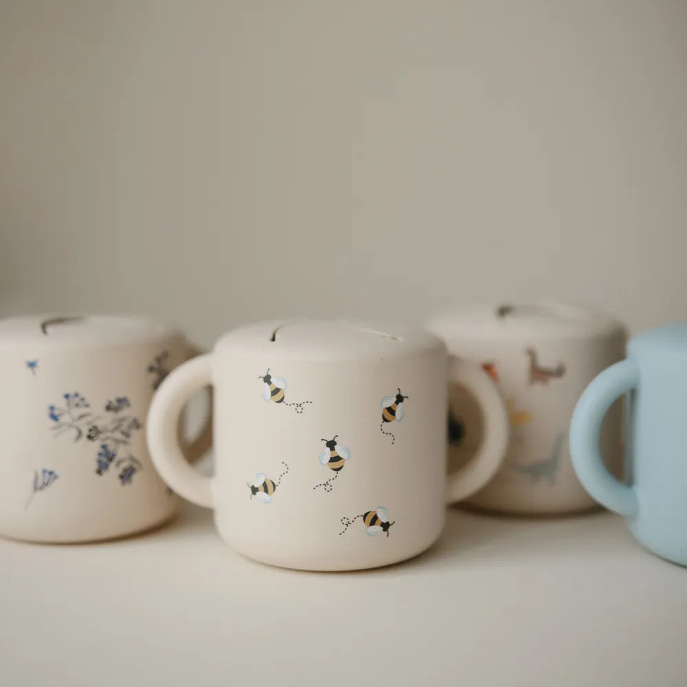 Mushie silikone snack kop